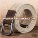 Retro double ring buckle cotton fabric belt